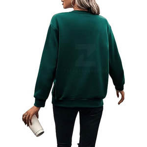 Sweatshirts d'hiver en coton 100% respirant pour femmes avec logo sur le devant, de style décontracté, fabriqués au Pakistan, à des prix abordables - Product Image 2