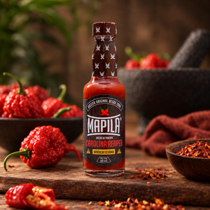 Salsa de Pimiento Picante Brasileña Mapila 60 ml, Malagueta Tradicional y Carolina Reaper Ahumada Naturalmente, 5000 a 25000 SHU, Botella de Vidrio - Product Image 4
