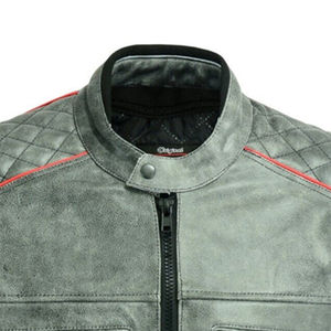 Veste de moto confortable coupe slim imperméable coupe-vent de qualité supérieure en cuir de vache véritable pour homme - Product Image 5