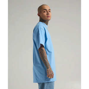 Camiseta de Manga Corta con Cuello Redondo de Algodón Grueso para Hombre Pro Club, Estilo Shaka Wear, Camiseta Informal Lisa de Gran Peso para Adultos - Product Image 3