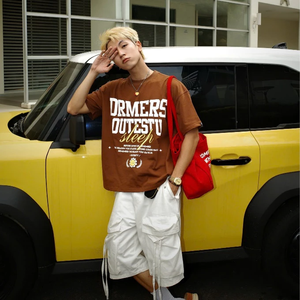 ODM OEM Unisex Boxy camiseta poliéster/algodón transpirable ecológico secado rápido estilo callejero impreso de talla grande para hombres y mujeres hecho - Product Image 6