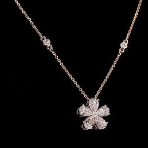 Collar de diamantes cultivados en laboratorio con forma de pera de 1,94 quilates, colgante de oro rosa de 14 quilates, VVS VS Clarity, joyería de uso diario ética ligera - Product Image 6