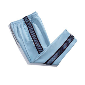 Pantalons droits évasés en molleton français en polyester/coton pour hommes, légers, logo personnalisé, décontractés, pantalons de survêtement vierges, tissu en toile - Product Image 2