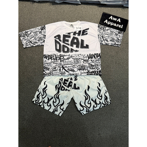 Vêtements d'été sur mesure pour hommes, ensemble de shorts, fournisseur direct d'usine, prix bon marché, ensemble jumeau pour hommes pour vêtements d'extérieur - Product Image 6