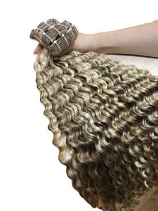 Cuticle Aligned Vietnamese Human Hair 100% Remy Seamless Clip-in Hair Extension Double Drawn high quality - Product Image 2