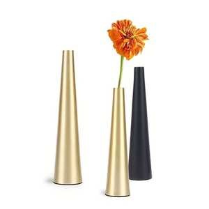 Modern <b>Twisted</b> Chrome Handmade Metal Flower Vase for Luxury Home & Wedding Decor Customizable Sizes & Colors - Product Image 5