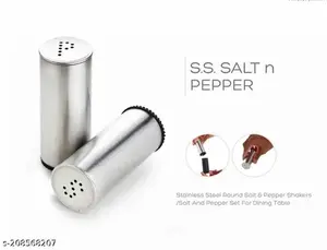 Juego de Salero y pimentero de acero inoxidable de grado comercial, dispensadores de especias recargables y duraderos para venta al por mayor a granel - Product Image 2