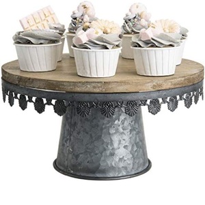 Soporte para Cupcakes Galvanizado en Forma Redondeada para Decoración de Mesa de Hotel, Accesorios para Fiestas de Boda - Product Image 1