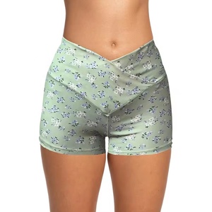 Vêtements pour femmes Short de yoga sport imprimé floral taille V Taille élastique Prix bas Nouveau produit design Short confortable pour femmes - Product Image 4
