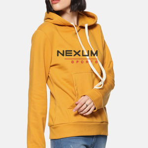 Sweat à capuche décontracté pour femmes de fabrication professionnelle pour l'hiver bon matériau avec col à capuche et logo avant - Product Image 3