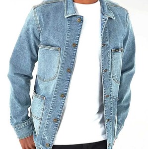 <b>Lightweight</b> Vintage Single-Breasted Men's <b>Denim</b> <b>Jacket</b> Comfortable Breathable Solid Pattern with Stand Collar for Spring Season - Product Image 2