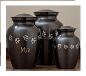 Urnas de Cremación Cloisonné con Flores Azules Más Vendidas, Urnas Funerarias para Humanos y Mascotas, Urnas de Cremación de Latón de Nuevo Estilo - Product Image 3