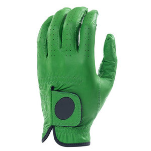 Cabretta Leather Brand Logo Guantes de golf Cuero sintético Capacidad personalizada Parche de goma Hombres Golf Grip - Product Image 1