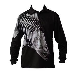 Maillot de pêche à manches longues avec imprimé personnalisé pour hommes, vêtements de sport respirants en polyester 100% avec motifs personnalisés - Product Image 6