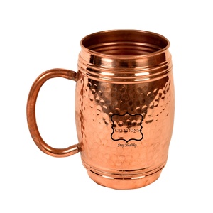 Tasse Moscow Mule en cuivre pur massif de qualité supérieure 16 oz Respectueux de l'environnement Retour à l'école - Product Image 1