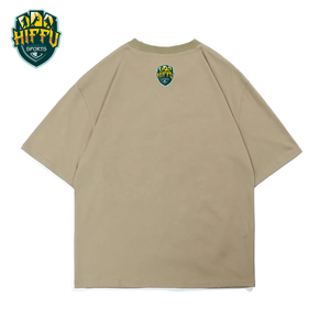 เสื้อยืดคอกลมสำหรับผู้ชายขนาดใหญ่พิมพ์ลายพัฟผ้าฝ้ายน้ำหนักมากออกแบบได้ตามต้องการ - Product Image 2