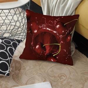 Coussin imprimé Cherry Blossom Delight pour une décoration intérieure confortable, 12"x12" - 30x30 cm - Product Image 1