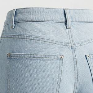 OEM High Quality Wholesale Custom Denim Cotton Mini <b>Skirt</b> Womens Waist <b>Ladies</b> Jeans Button Fashion Streetwear Casual Bottoms - Product Image 5