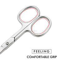 Outils professionnels de haute qualité pour le soin des ongles, pour droitiers, manucure russe, ciseaux à cuticules droits, tranchants, en acier inoxydable, durables