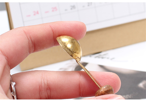 Metal <b>Wax</b> Spoon with Wooden Handle for <b>Sealing</b> Stamp Tool Office Use in Best Price - Product Image 3