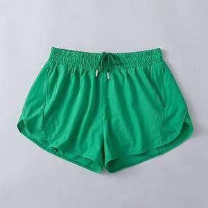 กางเกงกีฬาขาสั้นเอวสูงมีกระเป๋าของผู้หญิงกางเกงวิ่งกางเกงโยคะฤดูร้อนเซ็กซี่พีชยกสะโพก - Product Image 5