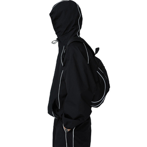 ชุดวอร์มกีฬาผ้าไนลอนสะท้อนแสงคุณภาพสูงสั่งทำจากโรงงาน ชุดออกกำลังกายผู้ชาย ระบายอากาศได้ดี ขายดี - Product Image 3