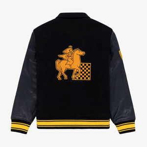 Haute qualité séchage rapide et respirant 100% patchs de broderie Letterman College Baseball veste pour hommes pour le printemps - Product Image 2