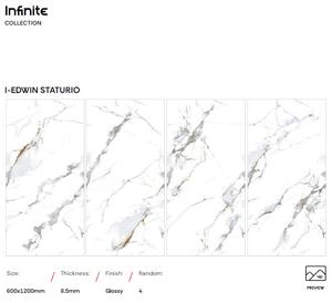 Carrelage en céramique poli de haute qualité 600x1200mm pour intérieur, carrelage en porcelaine, pierre frittée pour salon, salle à manger, salle de bain, salle de sport - Product Image 4