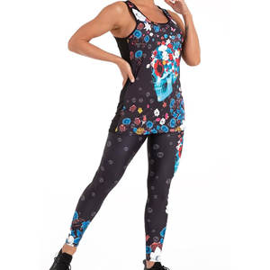 ชุดออกกำลังกายโยคะแบบแอกทีฟของผู้หญิงชุดเลกกิ้งไร้รอยต่อพร้อมเสื้อครอปท็อปชุด2ชิ้น - Product Image 3