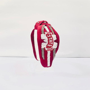 Bandeau perlé pour les jours de match en gros, rehaussez votre fanatisme avec une élégance artisanale et un esprit d'équipe, bandeaux noués de haute qualité - Product Image 1