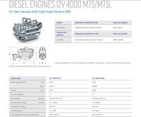 Moteur diesel MTU série 4000 neuf d'origine 12V/16V/20V 8V4000 12V4000 16V4000 20V4000 2340KW 52L pour usage maritime