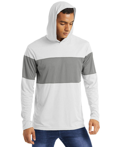 T-shirt à capuche à manches courtes pour hommes-Vêtements décontractés d'été légers Polyester/coton Tissu peigné Séchage rapide et respirant - Product Image 6