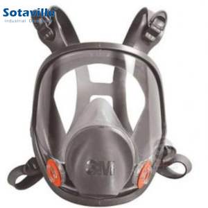 Masque facial complet respiratoire en silicone réutilisable 3M 6800, ajustement confortable, design léger, compatible gaz/vapeur, particules - Product Image 1