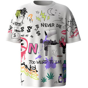 ขายส่งเสื้อยืดพิมพ์ลายแขนสั้นขั้นต่ําขั้นต่ําขายส่งเสื้อยืดผ้าฝ้ายหลวมลําลองคุณภาพสูงเสื้อยืดขนาดใหญ่ - Product Image 2