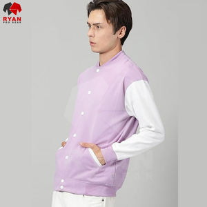 Chaqueta para exteriores con cuello levantado de lona de alta calidad, MOQ bajo, servicio OEM para hombre, chaqueta Versity de béisbol personalizada transpirable - Product Image 3