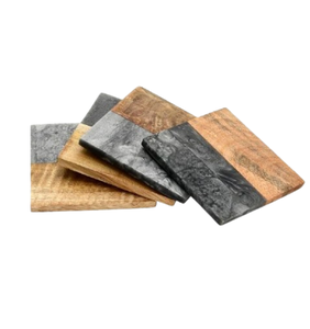 Posavasos Cuadrados Contemporáneos Más Vendidos, Posavasos de Madera Natural de Acacia para Café y Té, Decoración de Mesa - Product Image 2