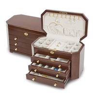 Boîte-cadeau en bois Rajasthani bibelot femme bijoux organisateur indien mariage faveur Diwali fête retour cadeau pour les invités