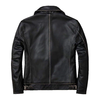 Veste en cuir noire de haute qualité pour hommes Veste en cuir pour hommes Vestes en cuir pour l'hiver 2025
