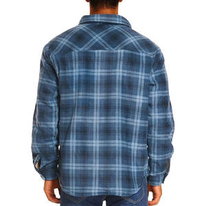 Chemise en flanelle pour homme, veste en molleton doublée de sherpa, chemise à boutons, chemise à carreaux épaisse, manteau à manches longues, chaud, décontracté pour l'hiver - Product Image 3