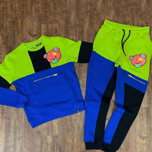 Survêtement à capuche pour homme, ensemble de jogging sport 100% coton avec veste et pantalon de survêtement pour la saison d'automne, deux pièces - Product Image 6
