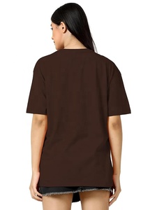 EVER GLOW Women's Solid Color Drop Shoulder <b>Turtleneck</b> T-Shirt Regular Fit Short Sleeve 100% Cotton Knitted Breathable Summer - Product Image 2