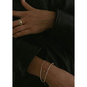 14K Gold Sweetheart Chain Bracelet with Diamond Pearl or Zircon Religious <b>Charm</b> Bracelets <b>Bangles</b> Gold Plated Number Shape - Product Image 3