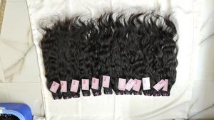 Paquetes de cabello humano de textura ondulada de 28 pulgadas indio crudo sin procesar, cutícula alineada, trama de ondas naturales, precio de proveedor Chennai - Product Image 2