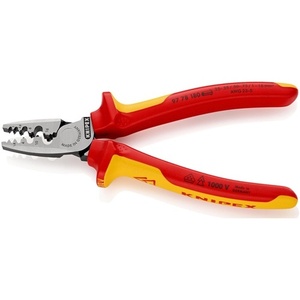 Pince à sertir les extrémités des fils certifiée VDE KNIPEX, longueur totale 180 mm, poignées multi-composants polies, accessoires de gestion des câbles - Product Image 6