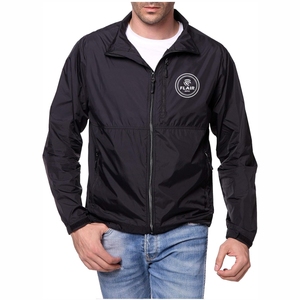 Men's <b>Lightweight</b> Windbreaker <b>Jacket</b> with Security Zipper Pockets and Adjustable Cuffs - Product Image 1