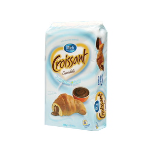 MIDI Chocolate Croissant 6 Pack <b>Wheat</b> Flour Semi-Soft Texture G.300X12 Sweet Bread CASALINI SRL <b>Bag</b> - Product Image 1