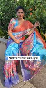 Sari en soie traditionnel moderne Saree en mousseline de soie à prix d'usine inspiré de l'Inde pour les fêtes et les mariages - Product Image 3