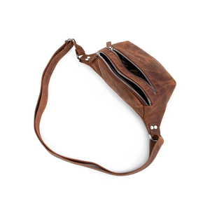 Bolso Bandolera de Cuero Genuino Unisex, Bolso Cruzado de Hombro de Alta Calidad para Mujer y Niña, Bolso de Cintura de Gran Capacidad para Hombre, Ideal para Viajes - Product Image 1