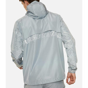 Veste coupe-vent imperméable à sublimation personnalisée pour homme avec capuche et fermeture éclair, veste coupe-vent tendance pour homme - Product Image 3