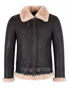 Chaqueta de Cuero de Oveja para Hombre, Diseño de Moda de Alta Calidad, Chaqueta de Cuero PU Personalizada de Color Sólido para Hombre, Chaquetas de Invierno - Product Image 1